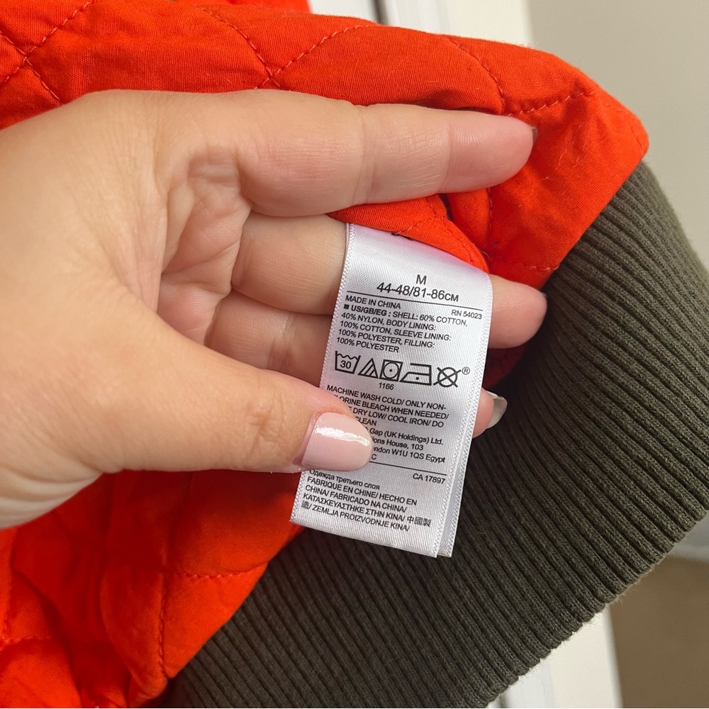 GAP Olive Green Bomber Jacket - Picture 6 of 8